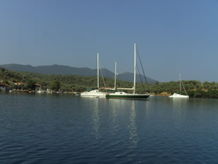 Boat community in Ormos Vathoudi